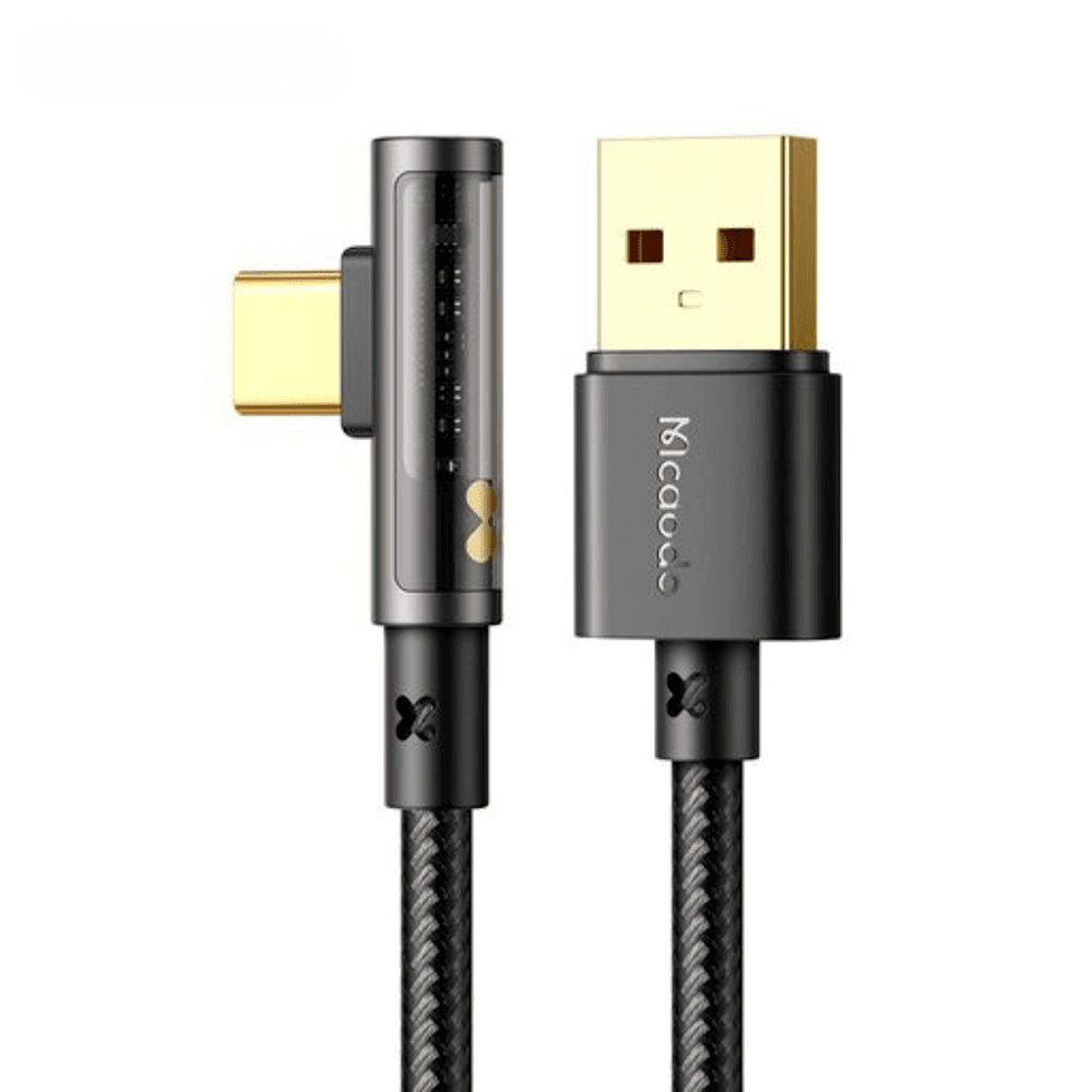 Cabo Carregador E Dados Gamer 90 Graus Mcdodo, 100w/6a, USB-C, 1,8 Metros
