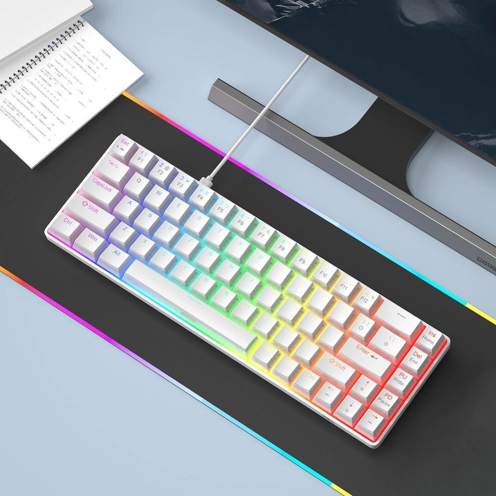 ラファエル・マジカ Teclado Gamer Mymax Semi Mecânico Hydra Usb Preto/vermelho