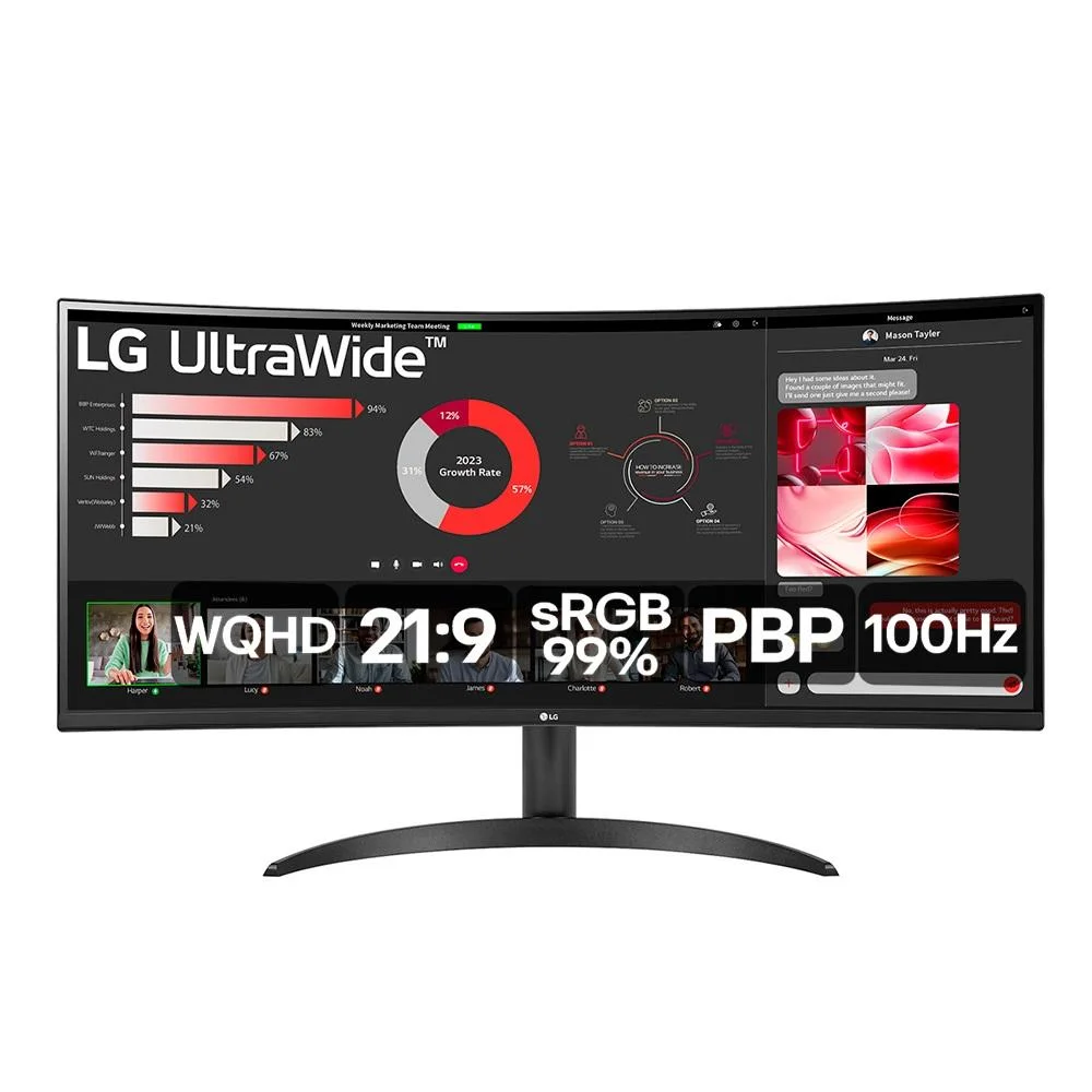 Monitor LG Ultrawide Curvo 34 Wqhd KaBuM