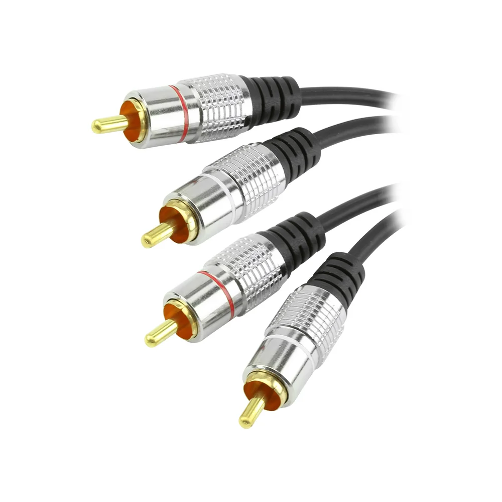 Imagem 3 de 3 do produto Cabo Coaxial Rca Duplo, Video, Audio, Soundbar, Subwoofer, 3 Metros