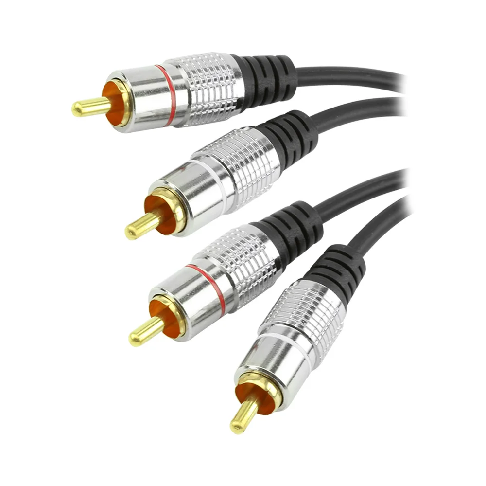 Imagem 3 de 3 do produto Cabo Rca 2 + 2 -, Para Conexões De Audio E Vídeo, 2 Metros