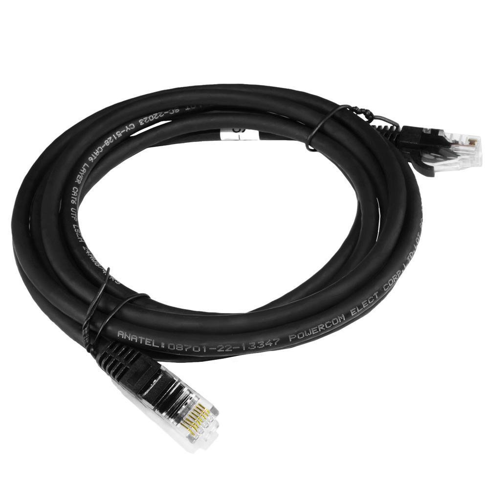 Imagem 3 de 5 do produto Cabo De Rede Utp, Rj45 Cat 6, 2.5 Metros, Preto - Cy-5128-cat6-2.5m-bk