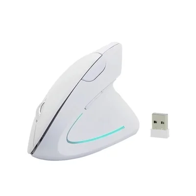 Mouse Óptico Vertical Sem Fio, Bluetooth, Para Mão Direita, Branco