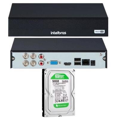 DVR Intelbras Full HD MHDX 3004-C, 4 Canais, Multi HD 500GB