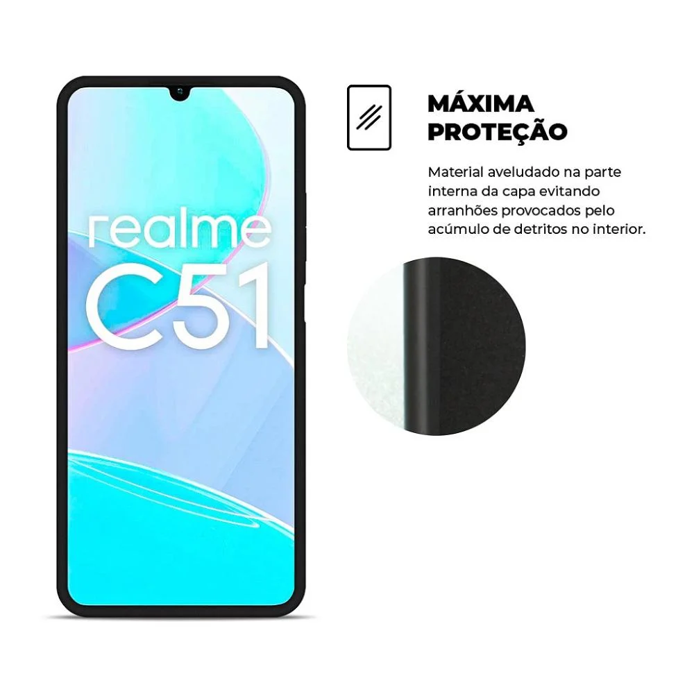 Imagem 2 de 5 do produto Capa Para Realme C51 - Silicon Veloz - Gshield