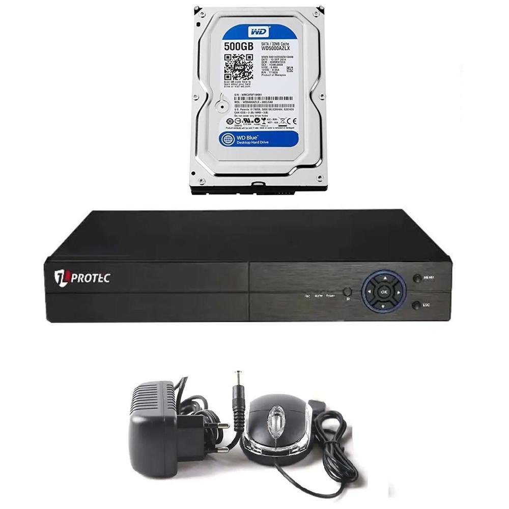 DVR Stand Alone Protec Multi HD, 500GB, 8 Canais, Acesso Remoto