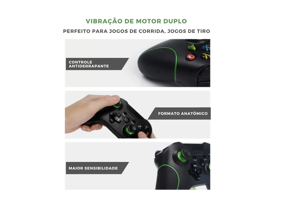 Imagem 2 de 3 do produto Controle Compativel XBOX One Ps3 PC Sem Fio Bluetooth
