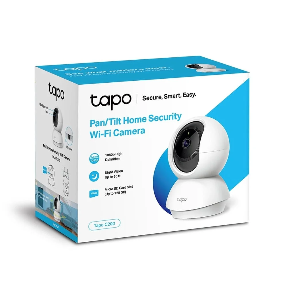 Câmera De Segurança Tp-link Tapo C200 Wi-fi 360º 1080p Full Hd
