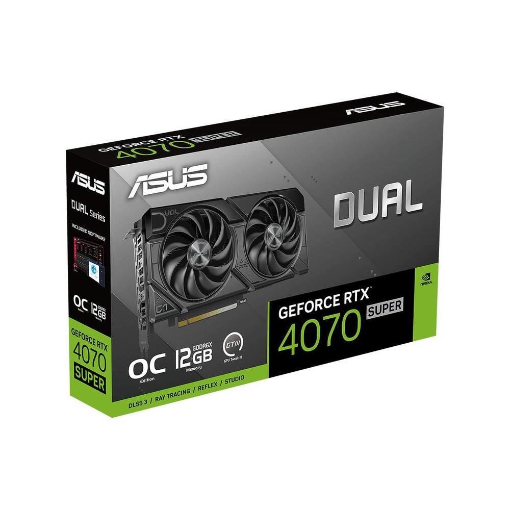 K　ASUS DUAL GEFORCE RTX 4070 Placa De Vídeo RTX 4070 Super Dual Asus 12GB