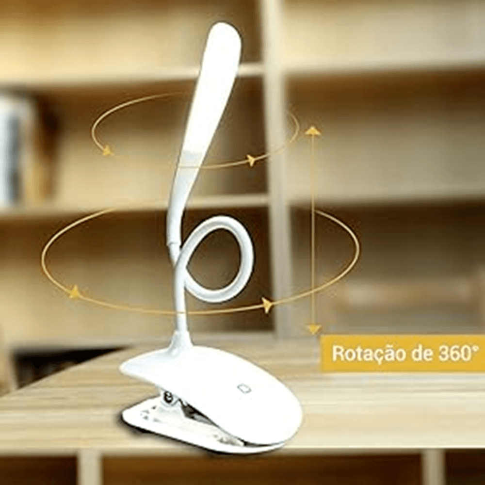 Luminaria De Mesa Luz De LED Touch Flexivel Modelo Clips Usb
