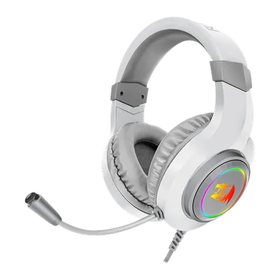 Headset Gamer Redragon H260w-RGB Hylas RGB / Com Fio - Branco