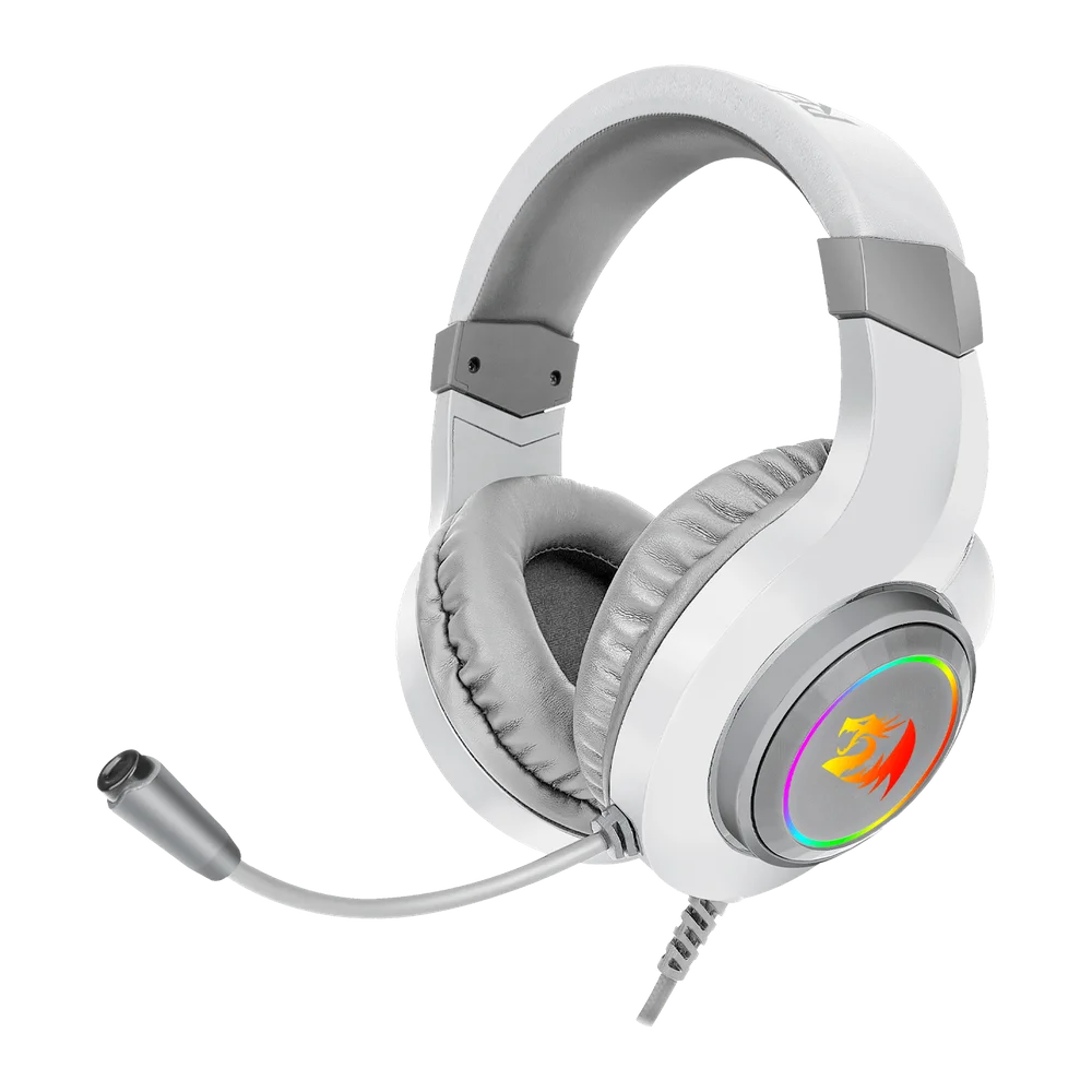 Headset Gamer Redragon H260w-RGB Hylas RGB / Com Fio - Branco Headset Gamer Redragon H260w-RGB Hylas RGB / Com Fio - Branco