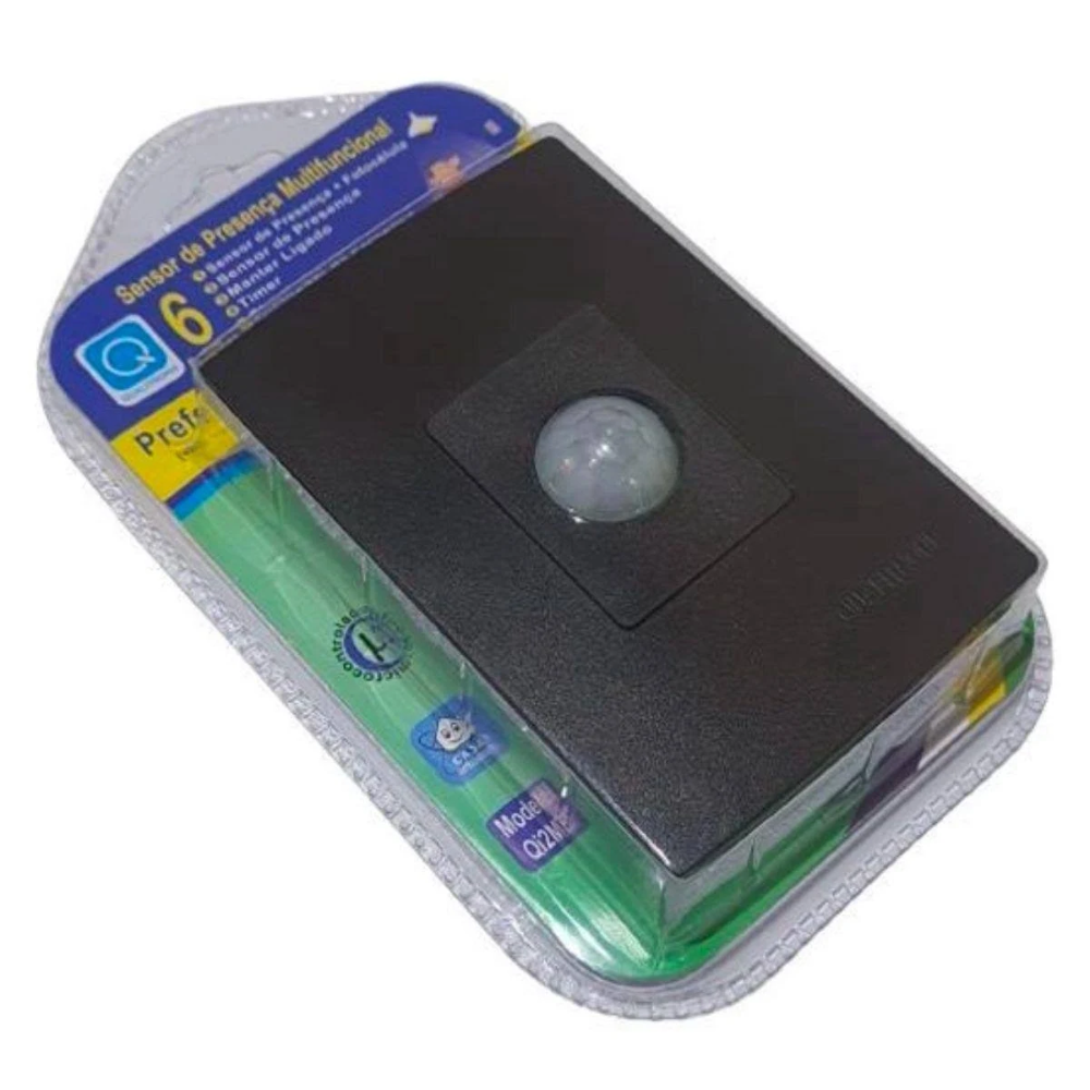 Imagem 3 de 4 do produto Sensor De Presença 180° C/ Fotocélula E 6 Funções Preto
