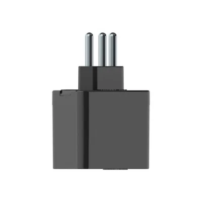 Plugue De Tomada Protetor 3 Pinos 10a Qpp03p | Preto