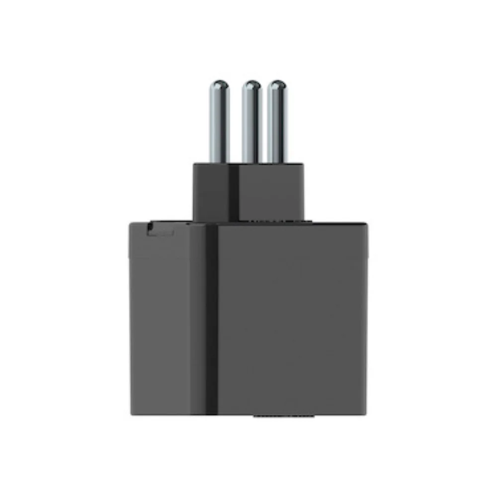 Plugue De Tomada Protetor 3 Pinos 10a Qpp03p | Preto