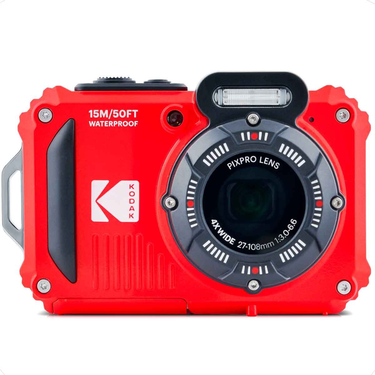 Câmera Digital Kodak Pixpro Wpz2 Vermelha Resistente À Água