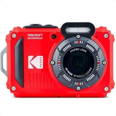Câmera Digital Kodak Pixpro Wpz2 Vermelha Resistente À Água