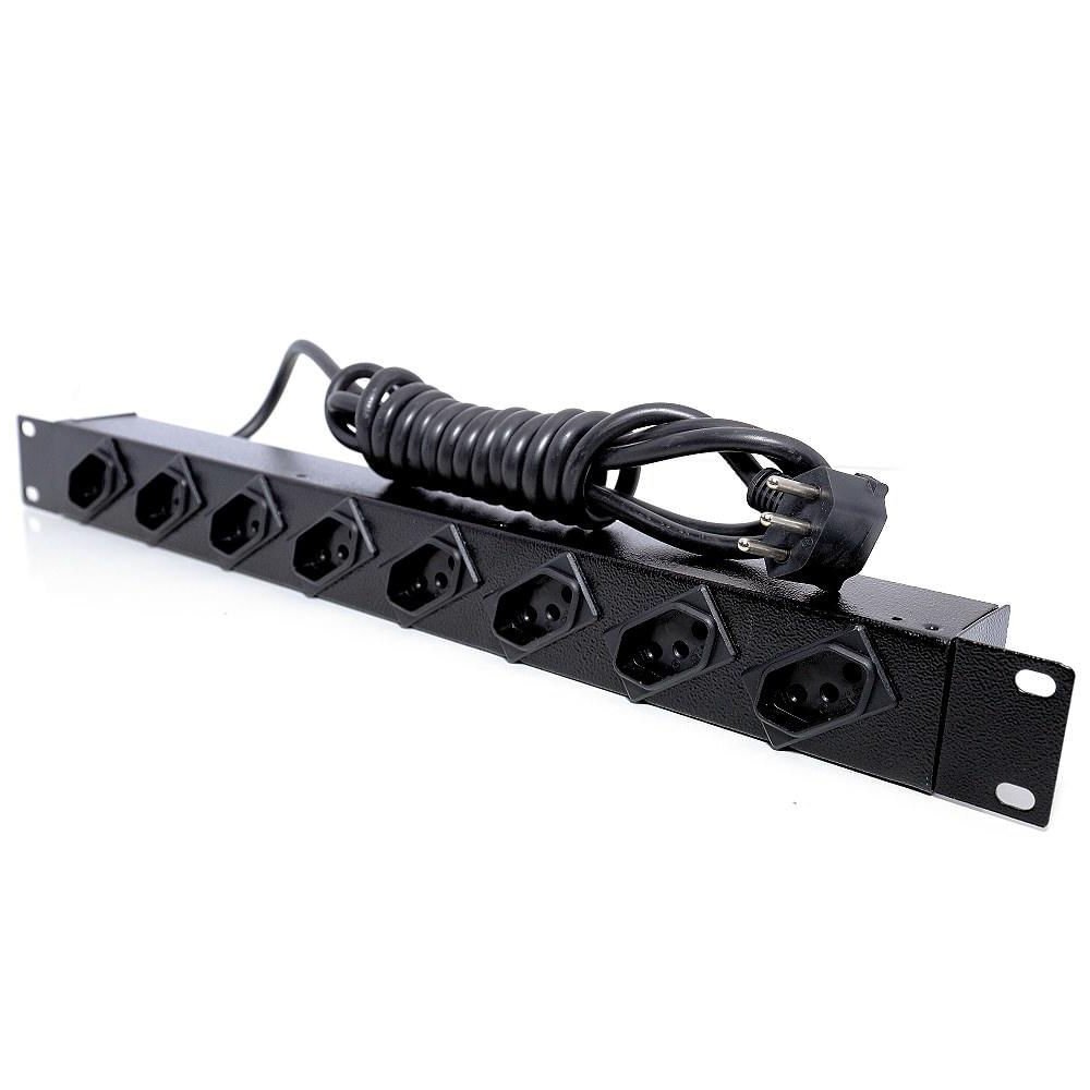Régua Calha Pdu 8 Tomadas Padrão Nbr14136 De 10a Modelo 19"