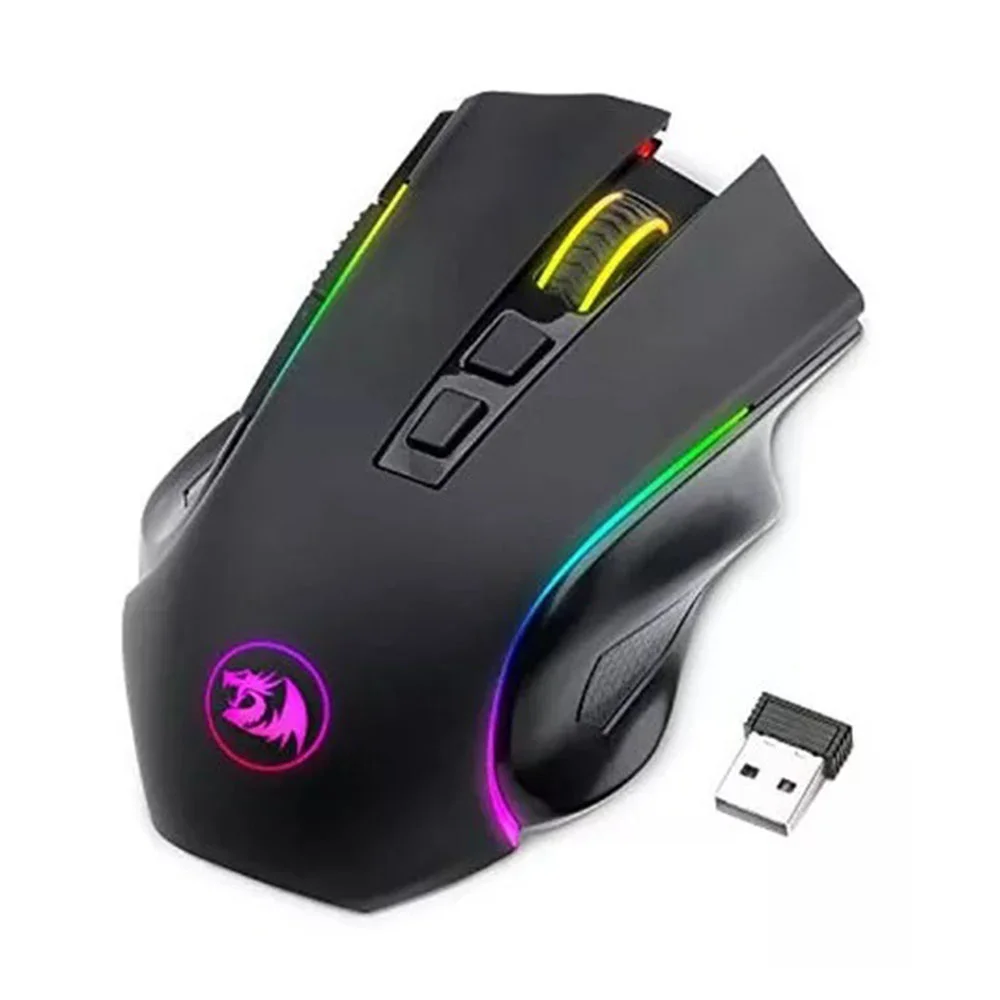 Imagem 2 de 5 do produto Mouse Gamer Sem Fio Redragon Griffin Wireless RGB - M602-ks Preto