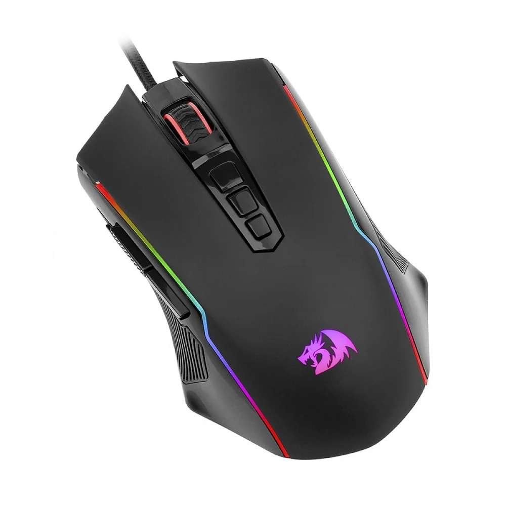 Imagem 2 de 5 do produto Mouse Gamer Redragon Ranger Basic 4000 Dpi 9 Botões Usb - Preto