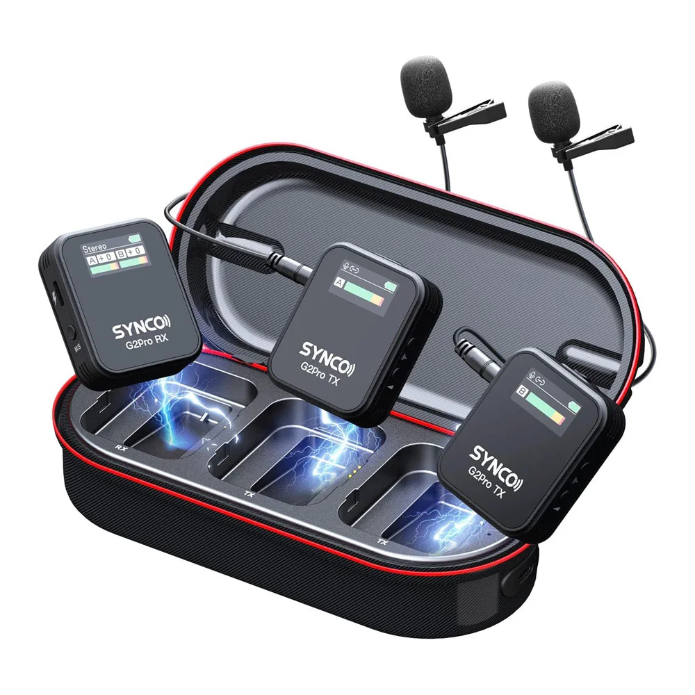 Microfone De Lapela Synco G2a2 Pro 24Ghz Case