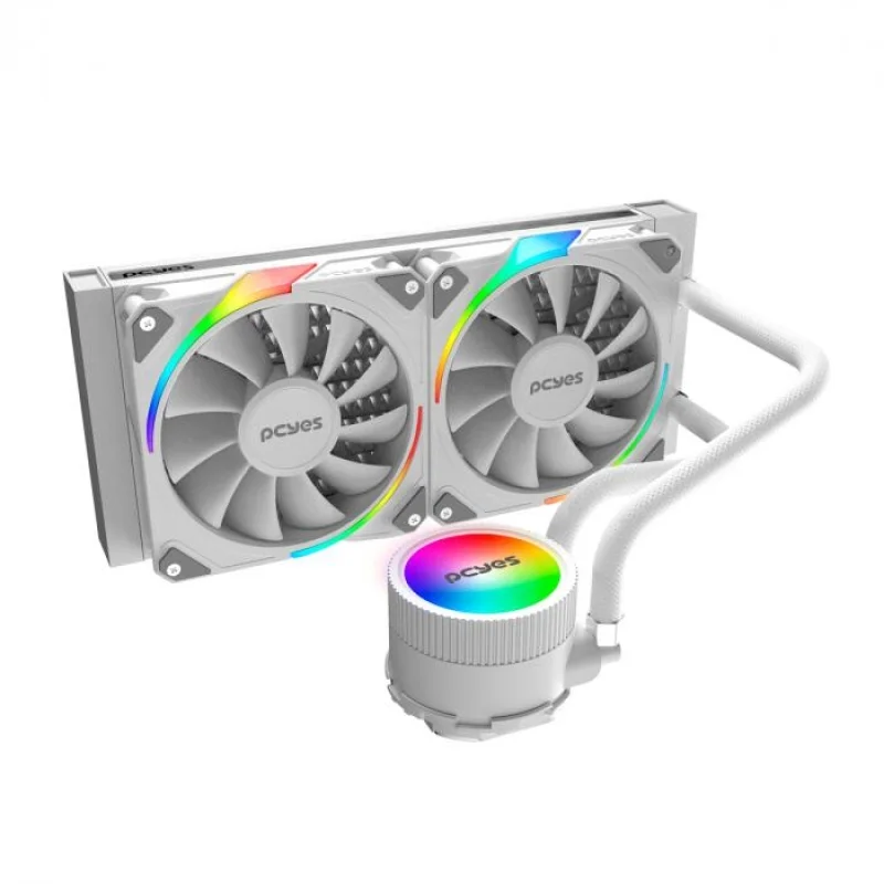 Imagem 2 de 5 do produto Water Cooler Sangue Frio 3 ARGB White Ghost 240mm - Tdp 250w - ARGBsf3240wgbr