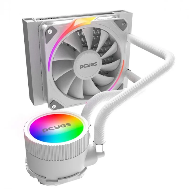 Imagem 2 de 5 do produto Water Cooler Sangue Frio 3 ARGB White Ghost 120mm - Tdp 200w - ARGBsf3120wgbr