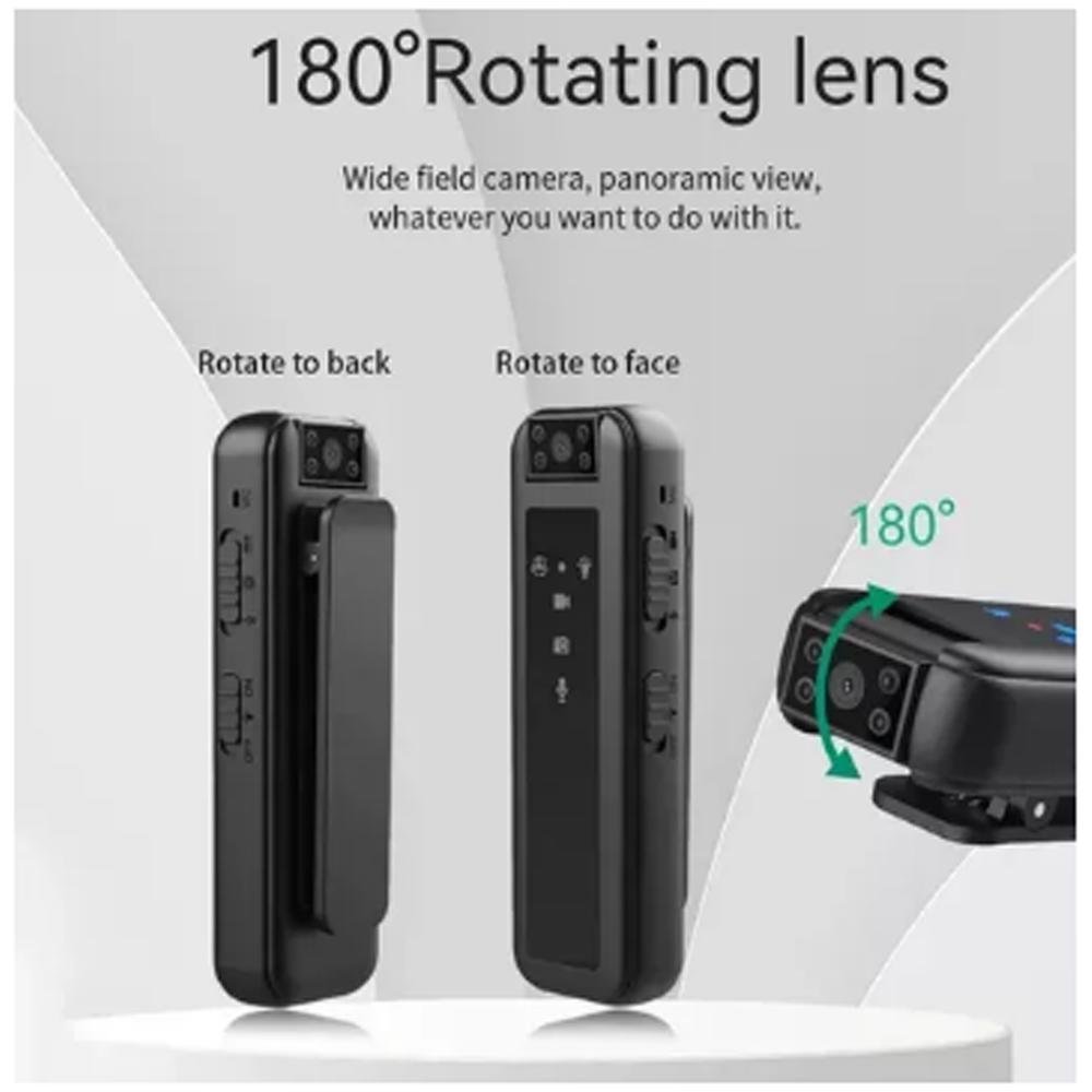 Mini Câmera Espiã Corporal Portátil Hd 1080p Noturna Áudio Mini Câmera Espiã Corporal Portátil Hd 1080p Noturna Áudio