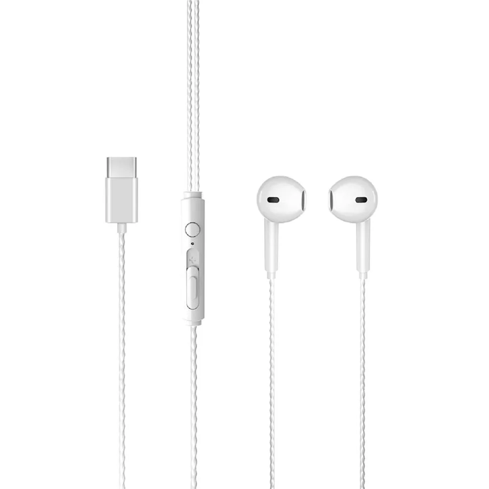 Imagem 3 de 5 do produto Fone De Ouvido Eh104wh-c Lecoo, Driver 10mm, Usb-c, Microfone, Intra, Branco