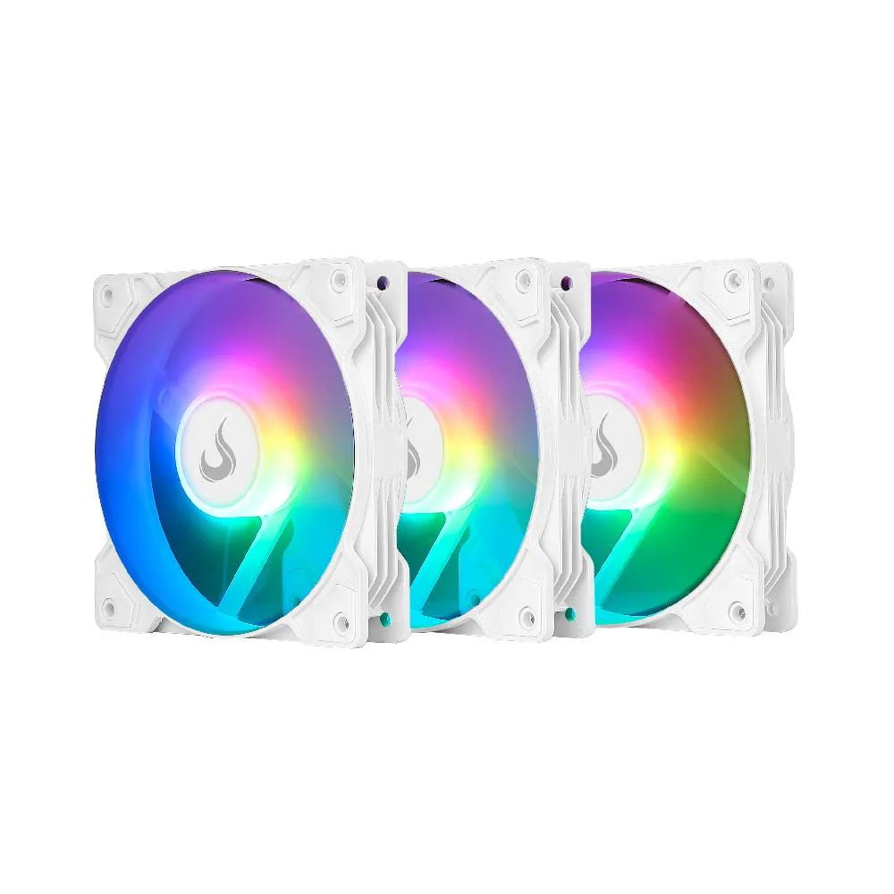 Imagem 4 de 5 do produto Kit C/3 Ventoinhas Rise Mode X 120mm  ARGB Branco - Rm-xld-02-aRGB