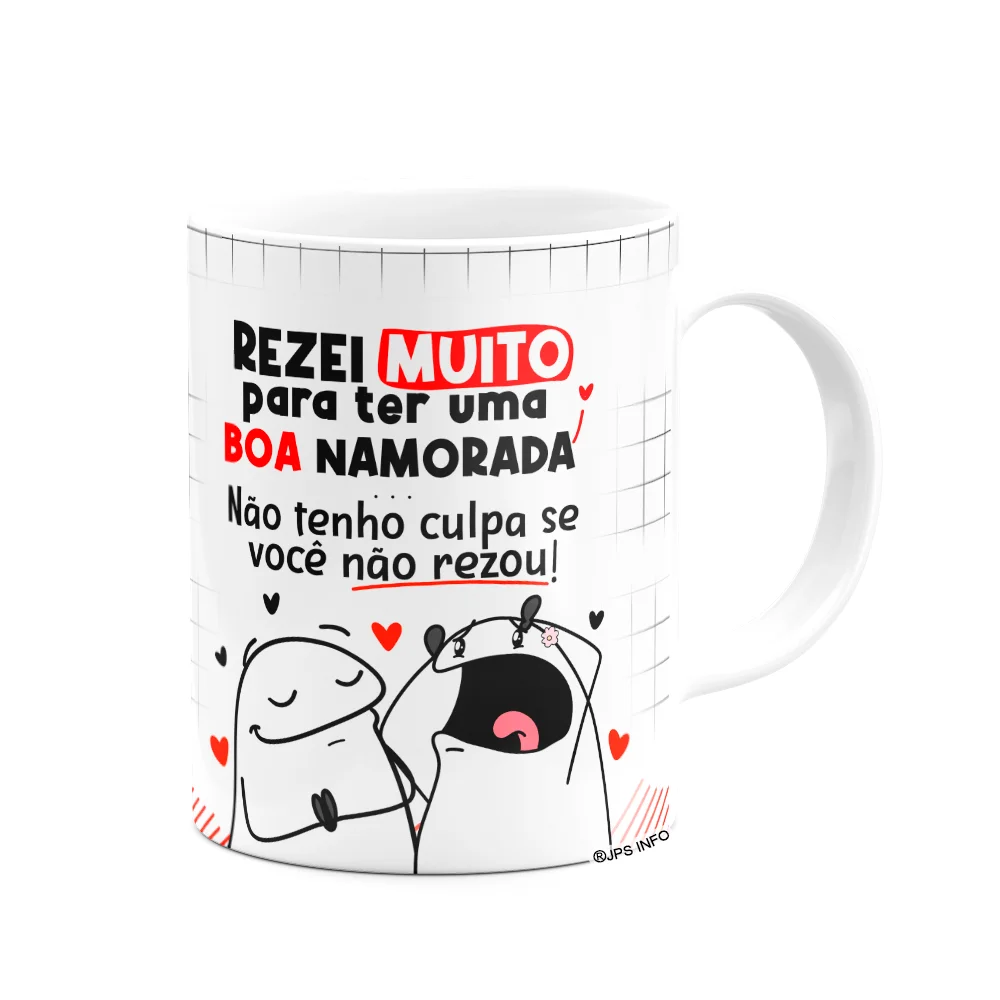 Imagem 3 de 3 do produto Caneca Flork Namorados Rezei Muito Para Ter Uma Boa Namorada