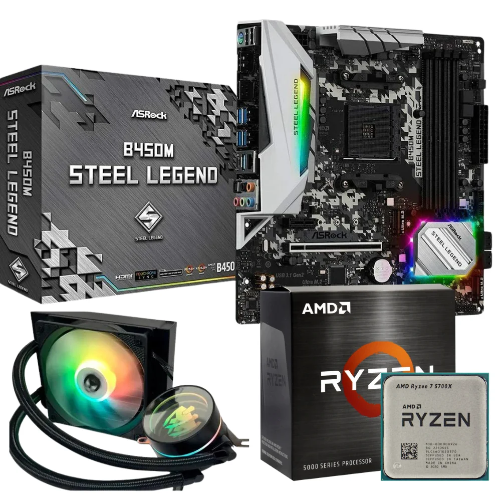 Ryzen 5 5600X B450M Steel Legend　バラ売りも可 B450 Steel Legend 5600x Jual (BUNDLE) Processor AMD Ryzen