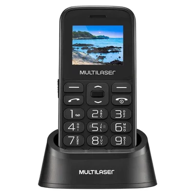 Celular Vita Multi P9121 Com Base Dual Tela 1.8 Preto Cor:preto