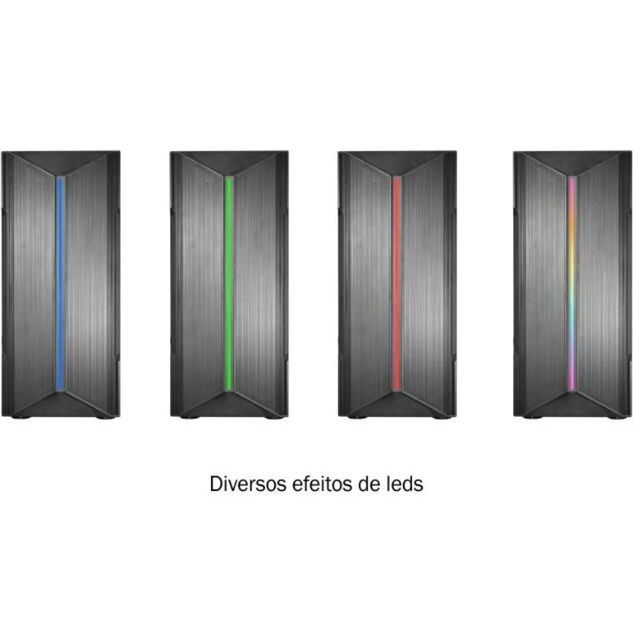 Imagem 2 de 5 do produto Gabinete Gamer Demon Ii K-mex Gm-06w5, Preto, Sem Fonte