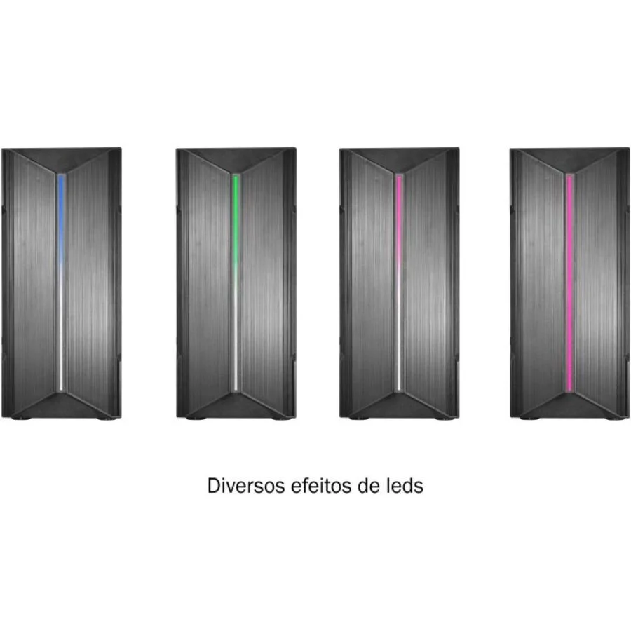 Imagem 5 de 5 do produto Gabinete Gamer Demon Ii K-mex Gm-06w5, Preto, Sem Fonte