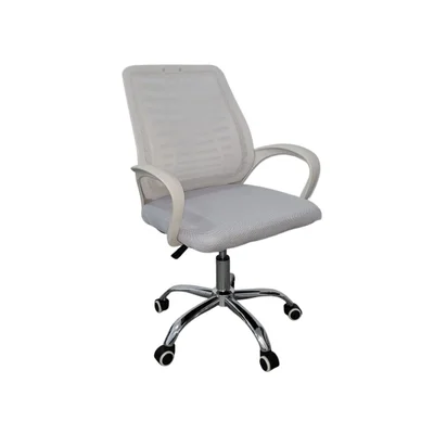 Cadeira De Escritório Esteirinha Mesh, Ergonômica Giratória, Branco