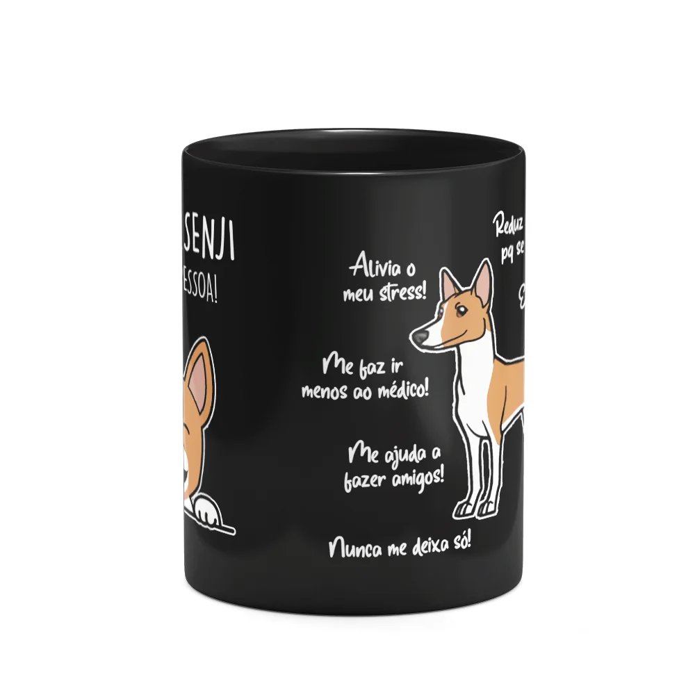Imagem 2 de 3 do produto Caneca Dog - Meu Basenji, Melhor Pessoa! - Preta