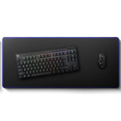 Mousepad Deskpad Gamer Grande Speed Extra Grande (900x400mm) 90x40cm Borda Costurada Setup Azul