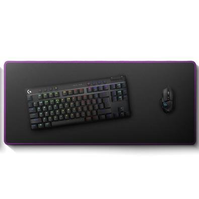 Mousepad Deskpad Gamer Grande Speed Extra Grande (900x400mm) 90x40cm Borda Costurada Setup Roxo