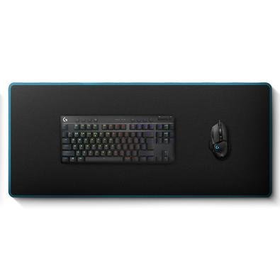 Mousepad Deskpad Gamer Grande Speed Extra Grande (900x400mm) 90x40cm Borda Costurada Setup Azul Claro