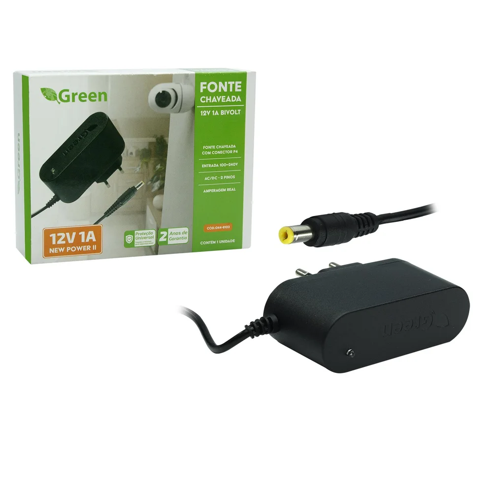 Imagem 3 de 3 do produto Fonte Chaveada 12v 1a Bivolt - Plug 5,5mm X 2,1mm