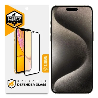 Película Para Iphone 15 Pro - Defender Glass Preta - Gshield
