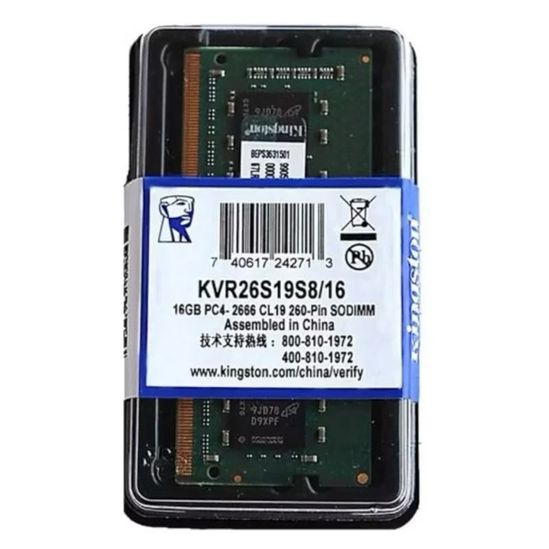 Memória Notebook Ddr4 8GB Kingston 3200mhz Kvr32s2 Memória Notebook Ddr4 8GB Kingston 3200mhz Kvr32s2