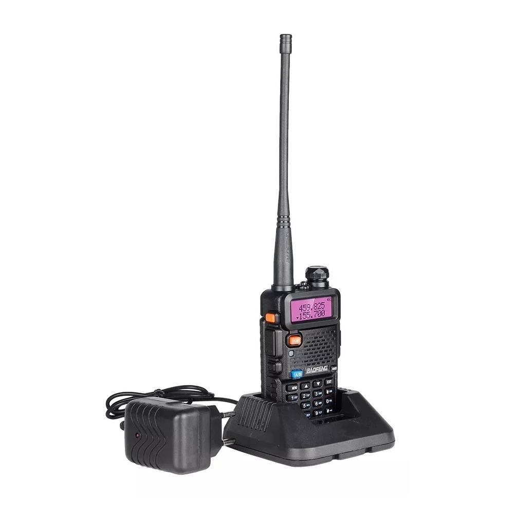 Rádio Walk Talk Comunicador Baofeng Uv-5r Dual Band Uhf Vhf Fm Com Fone