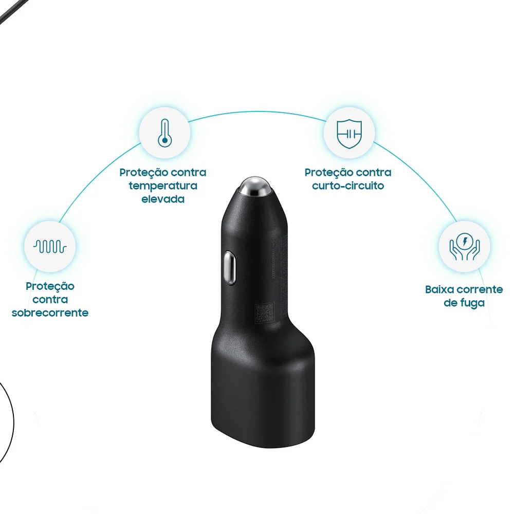 Imagem 3 de 5 do produto Carregador Veicular Super Rápido 40w Usb Dupla Preto