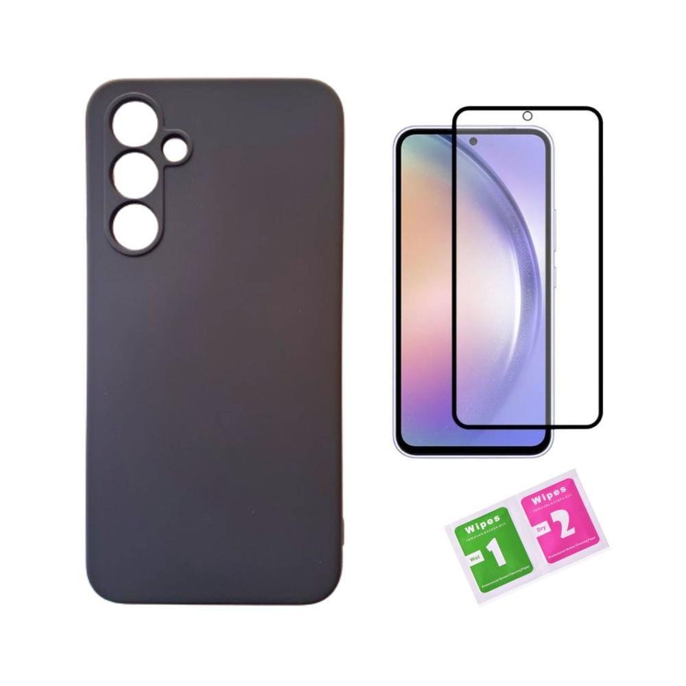 Imagem 4 de 5 do produto Kit Capinha Aveludada + Película 3d Para Sam. Galaxy A54 5g