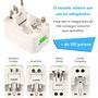 Adaptador Tomada Universal Viagem Internacional Uk Eua Europa Asia C/ 2 Usb Compatível Com Todos Os Países