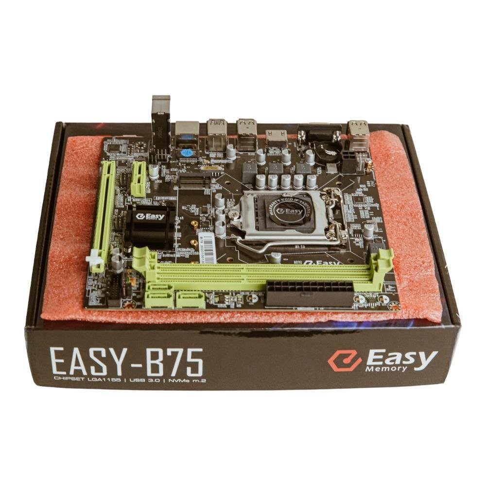 Placa Mãe B75 LGA 1155 Easy Eletronic Artssy, USB 3.0, Rede Gigabit 5