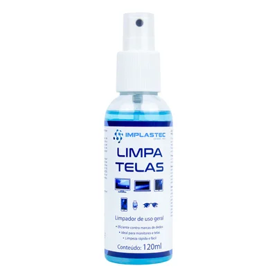 Limpa Telas Monitor Notebook Tv Tablet Celular Óculos 120ml