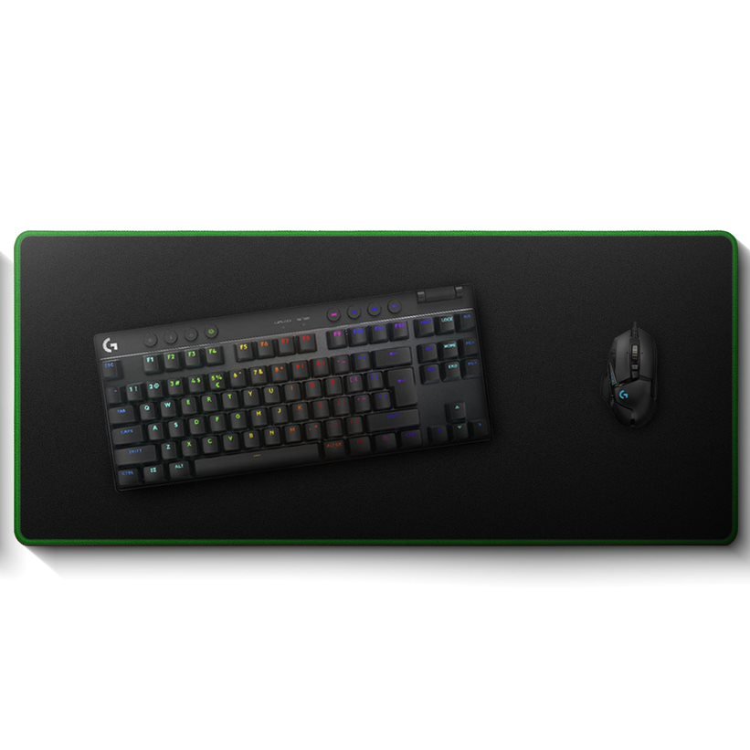 Mousepad Deskpad Gamer Grande Speed Extra Grande (700x300mm) 70x30cm Borda Costurada Setup Verde